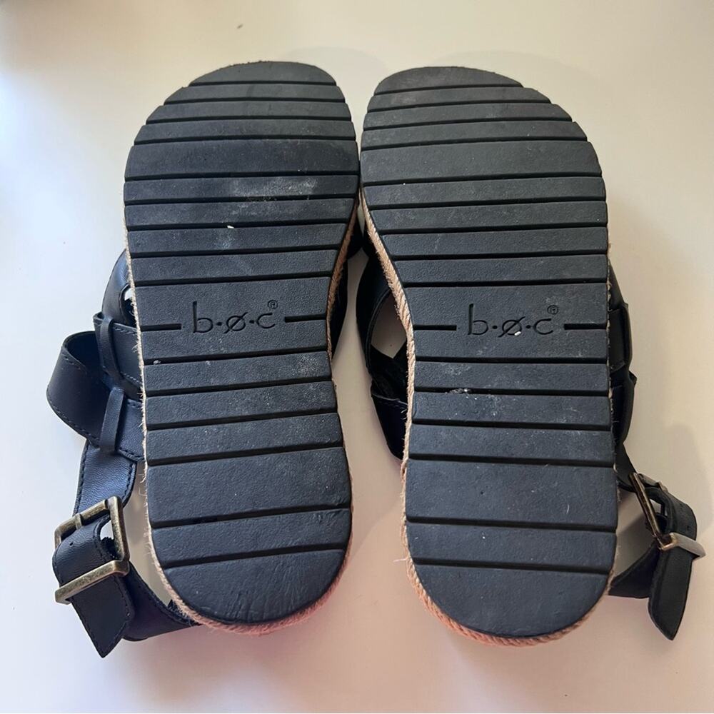 b.o.c. Black Strappy Cork Footbed Sandals Women’s 9 - Picture 4 of 4